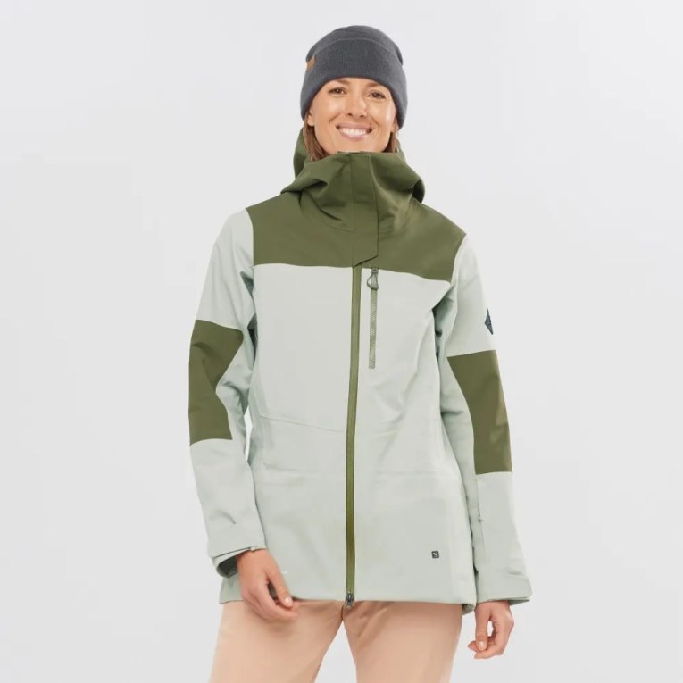 Chaquetas De Esquí Salomon Stance 3L Mujer Verde Menta Verde Oliva | MX UWID603